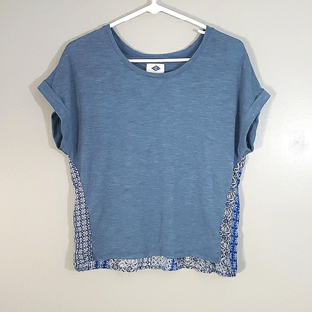 Wild Blue x Sadie Robertson mixed media top, M